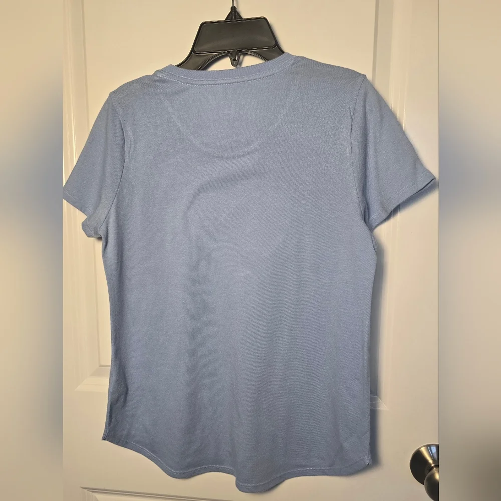 Girls Wonder Nation Light Blue Sequin Color Changing Heart Tee Size L‎